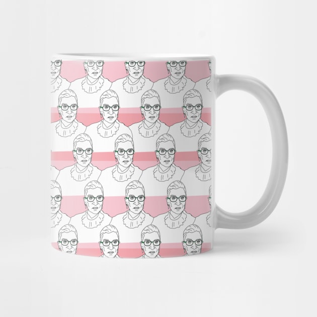 Ruth Bader Ginsburg Pink Pattern by FemCards